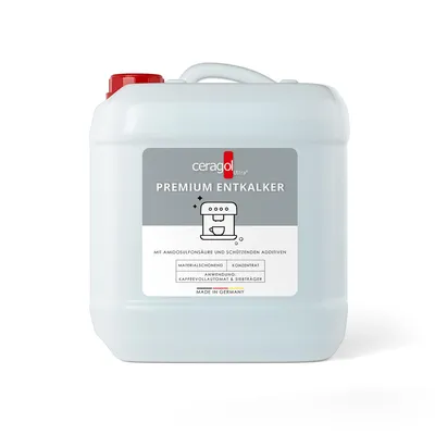 Produktbild von ceragol ultra Premium Entkalker für alle Kaffeevollautomaten und Espressomaschinen, 10 Liter