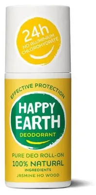 Produktbild von Happy Earth Natürlicher Deodorant Roller Jasmin Ho-Holz 75 ml