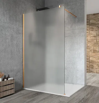Immagine prodotto di Pannello in vetro per box doccia Gelco VARIO GOLD MATT, montaggio a parete, vetro satinato, 1100 mm