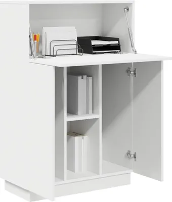 Produktbild von "2026 Aktion"Schreibtisch/Büro-Möbel - CLORIS - Computertisch moderner - mit Tür Weiß 71.5 x 31.5 x 106.5 cm Holzwerkstoff - NeuMöbel6819860