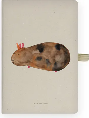 Produktbild von Mr. & Mrs. Panda Tagebuch Einhorn Meerschweinchen - Transparent - Geschenk, Einhörner, Journal, Unicorn, Meerhörnchen, Adressbuch, Kladde, Meerschwein, Skizzenbuch