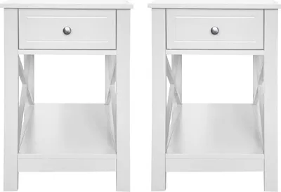 Produktbild von Nachttisch Hayet Weiß 2er-Set