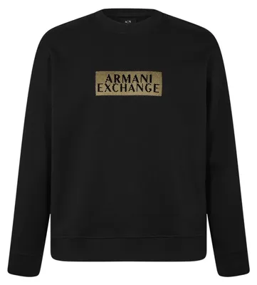 Produktbild von Armani Exchange - Sweatshirt für Herren, Rundhalsausschnitt GT17151 (L) (Schwarz/Gold)
