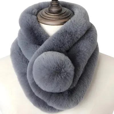 Produktbild von Eleganter Schal TO-40175 in Grau für kaltes Wetter KP40175