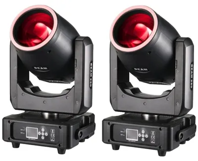 Produktbild von Bewegliche Kopf-Bühnenbeleuchtung, DMX512-Steuerung, mehrere Farbeffekte, 2 LICHT, EU-Stecker