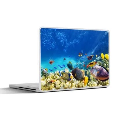 Produktbild von MuchoWow® Laptop Aufkleber Sticker Cover Meer - Fische - Korallen - Unterwasserwelt 30x22 cm - Laptop-Sticker