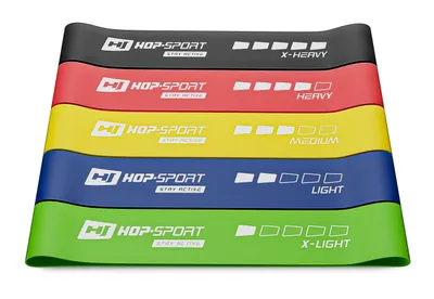 Obrázok produktu pre Hop-sport Sada odporových gúm 600x50mm | Fitness gumy