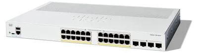 Image de Cisco Catalyst 1300-24P-4X - Commutateur - L3 - géré - 24 x 10/100/1000 (PoE+) + 4 x 10 Gigabit SFP+ - montable en rack - PoE+ (195 W)
