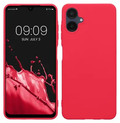 Produktbild von kwmobile Handyhülle für Samsung Galaxy A06 Hülle - TPU Case - Kabelloses Laden - Schutzhülle Cover in Neon Pink