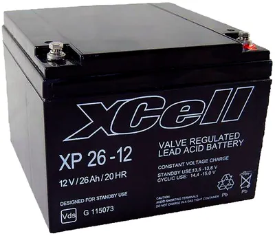 Immagine prodotto di Batteria al piombo XCell XP26 -12 12V 26Ah Pb filettatura interna M5