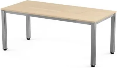 Produktbild von Schreibtisch Executive BxTxH 180x80x73cm Gestell verchromt Platte Melamin buche.