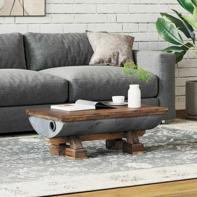 Imagen del producto de Maison Exclusive - Mesa de centro de madera, color natural, 90 x 50 x 35 cm