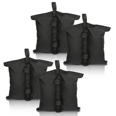 Produktbild von TolleTour 4X Pavillon Sandsäcke Standfuß Gewichte Set schwarz Für Zelt Faltpavillon Halterung Party robust Waterproof Outdoor-Sandsack