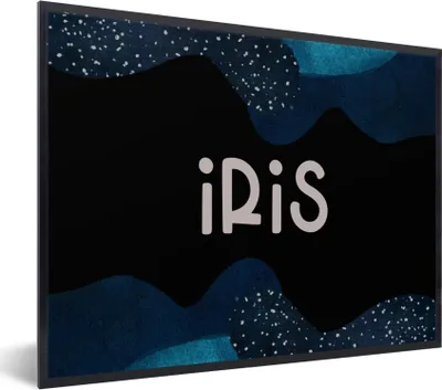 Produktbild von MuchoWow® Gerahmtes Poster Iris - Pastell - Mädchen 80x60 cm - Poster mit Schwarzem Bilderrahmen Wandposter Rahmen Foto Bilder - Schwarzem - Mit Gestell