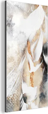 Produktbild von MuchoWow Wanddekoration Metall Metallbild Wandkunst 20x40 cm Abstrakt - Gold - Design - Luxe MuchoWow Aluminium Gemälde - Aluminium Gemäldes