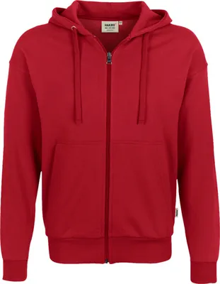 Produktbild von HAKRO Kapuzen-Sweatjacke Premium 605, rot, 5XL