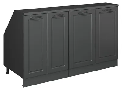 Produktbild von Küchenschrank für Dachschrägen Vicco R-Line Anthrazit Landhaus 140 cm 2er Set Schrankkorpuss 60 cm Tiefe, Model 60135