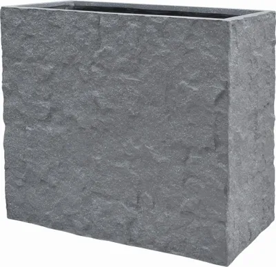 Produktbild von Pflanzgefäß The Rock Pflanzkasten Blumenkasten 33x83x73 cm Steinoptik Grau