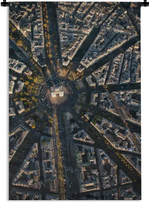 Produktbild von MuchoWow® Wandteppich Wandbehang Arc de Triomphe - Paris - Frankreich 60x90 cm Tapisserie Dekoration Wandtuch - Foto-Teppich - Abwaschbar