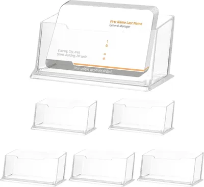 Produktbild von Visitenkartenhalter 6 Stück, transparent, für Büro