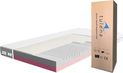 Zdjęcie produktu dla TULENA NOX materac piankowy 80x190, twardy H4 + H5, Comfort 16 cm, materac dwustronny, pokrowiec antybakteryjny z zamkiem błyskawicznym