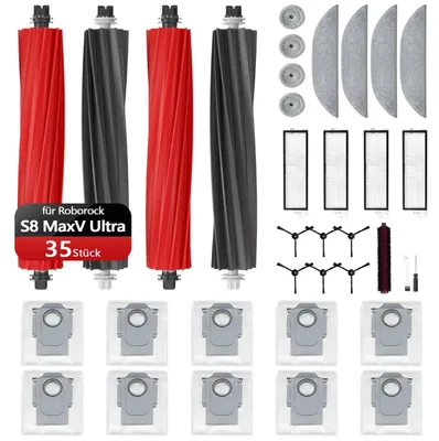 Zubehör-Set für Roborock S8 MaxV Ultra, 35 Teile