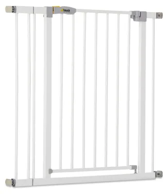 Image de Barrière de sécurité pour escaliers et portes - Sans perçage - Blanc - 84 à 89 cm - Extensible jusqu'à 122 cm