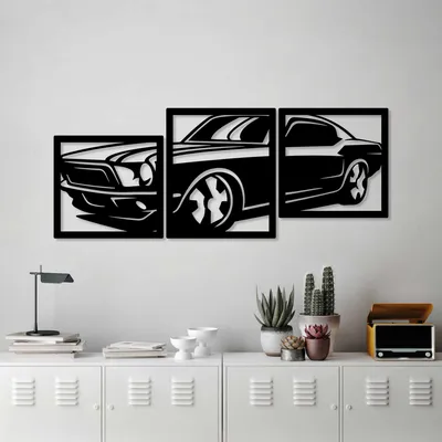 Produktbild von Evila Originals, Must Trio B, Dekoratives Wandaccessoire aus Metall, Schwarz, METALLKÖRPER, 40 x 40 cm