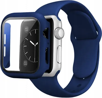 Productafbeelding van Pasek, Hoesje, Glasbekaping - 3-In-1 - Apple Watch 4, 5, 6, Se - Blauw - 40Mm