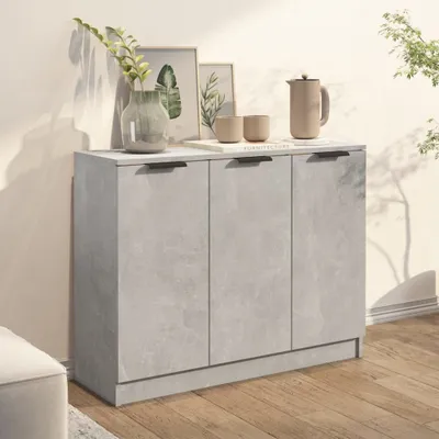 Produktbild von " "Sideboard - praktischem Design - Wohnzimmerschrank - Kommde für Flur - Betongrau 90,5x30x70 cm Holzwerkstoff NeuMöbel 1546313