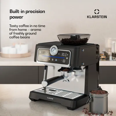 Zdjęcie produktu dla KlarsteinGrandPresso Touch ekspres do kawy, 20 barów, młynek, manometr, spieniacz do mleka