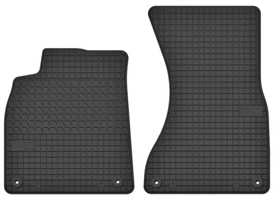 Produktbild von Gummi-Fußmatten Vorne für Audi A7 2011-2018 (Coupé) – 2-tlg, Schwarz, passgenau – Wielganizator SolidTread