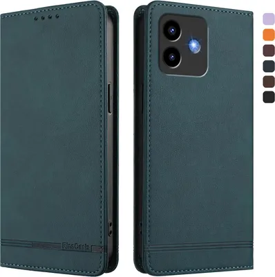 Image de Etui pour Cubot Note 40, étui rétro en cuirPolyuréthaneavec support et fentes pour cartes Vert