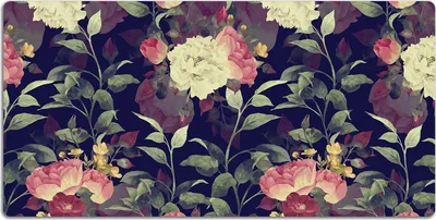 Produktbild von Schreibtischmatte Tischunterlage 120x60 cm Mauspad - Weinleseblumen
