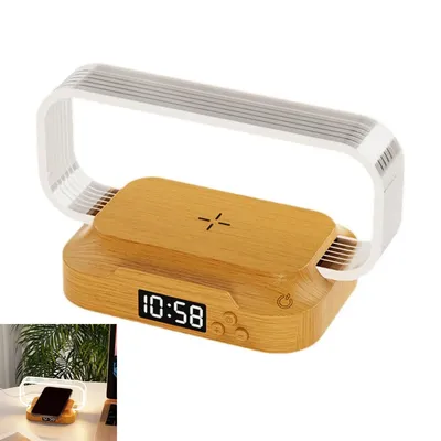 Produktbild von Atmosphärenlampe, Nachtlicht, Touch Lampe mit kabellosem 15W Ladegerät, Handyhalter, Touch, 3 Lichtfarben