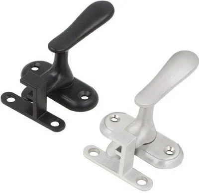 Immagine prodotto di 2 guide in acciaio per porte e finestre, con molla di resistenza e viti a scomparsa, grezze, confezione da 2