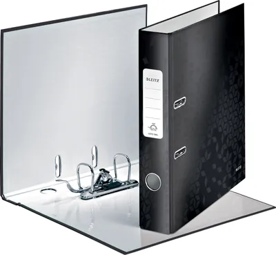 Zdjęcie produktu dla Leitz WOW, A4, Pierścień Q, Przechowywanie, Karton, Czarny, 350 ark.
