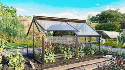 Produktbild von Vitavia Frühbeet Gaia Jumbo, ESG, schwarz