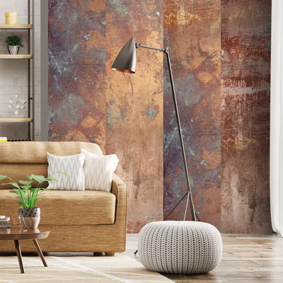 Produktbild von PURO TAPETE - Realistische Tapete ohne Rapport und Versatz 10m Vlies Tapetenrolle Wandtapete modern design Fototapete - Marmor Beton Modern Rostig f-C-0223-j-a