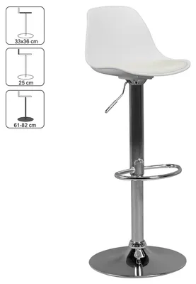 Produktbild von FineBuy HAINAN Barhocker Weiß Kunstleder Hocker Sitzhocker Tresenhocker Design Barstuhl Tresenstuhl Barmöbel