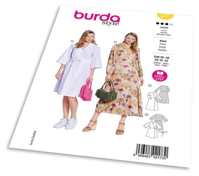 Obrázek produktu pro Střih Burda 5637 - Dámské zavinovací šaty