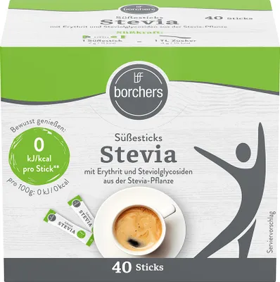 Produktbild von borchers Stevia Süßesticks 80g