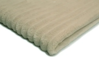 Zdjęcie produktu dla Dzianina w paski Minky, jasnobeżowa 50 x 160 cm