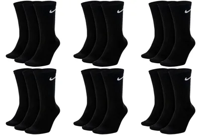Produktbild von 9 Paar Nike Everyday Lightweight Crew SX7676 Tennis Socke - Farbe: Schwarz - Größe: 42-46