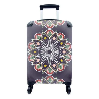 Produktbild von MuchoWow® Koffer Handgepäck Trolley Rollkoffer Kleine Reisekoffer mit 4 Rollen - Mandala - Stern - Entwurf - Cabin Size < 55x40x23 cm & 55x40x20 cm - Fotokoffer - Kabinenkoffer - Boardgepäck - Reise-Box - Reisekoffer - Reisegepäck - Koffer mit Bild - Trolley für Kinder