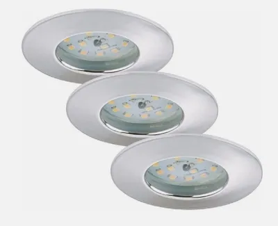 Produktbild von Briloner 3er Rund LED Einbauleuchte Chrom 3x 5W Modul 3x 400lm Schwenkbar