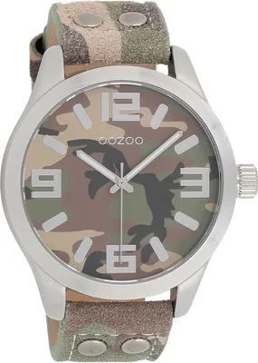 Produktbild von Oozoo Armbanduhr mehrfarbig Leder Timepieces Herren Analog-Quarzuhr UOC1066A