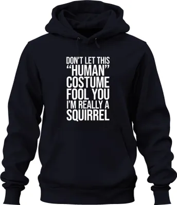 Obrázek produktu pro NENECHTE SE OŠÁLIT Veverka Funny Halloween Uni mikina s kapucí, Navy, S