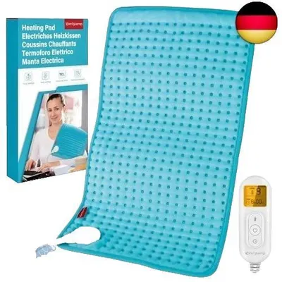 Produktbild von Comfytemp Heizkissen K9061 für Rücken Nacken Schultern Bauch, 30x60 cm, 9 Heizstufen, Timer 10–90 Min, Überhitzungsschutz, Abschaltautomatik, weiches