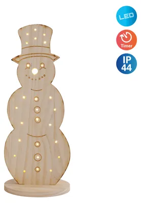 Produktbild von Weihnachtsbeleuchtung Draußen LED Weihnachtsdeko Außen Holz mit Timer 5307727